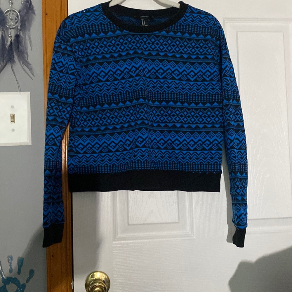Printed cropped long sleeve